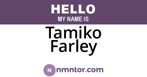 Tamiko Farley