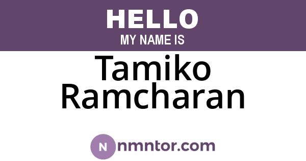 Tamiko Ramcharan