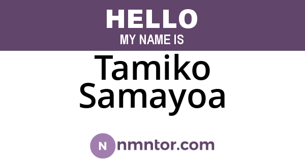 Tamiko Samayoa