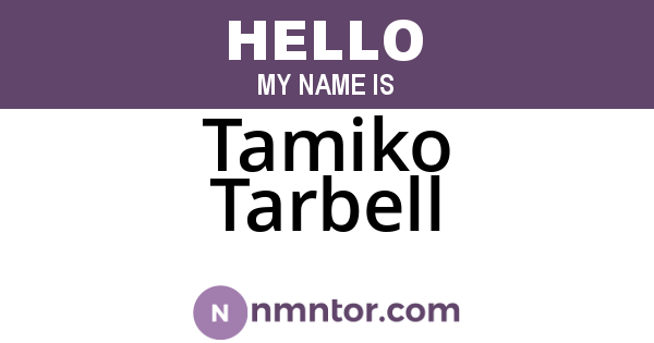 Tamiko Tarbell