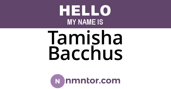 Tamisha Bacchus