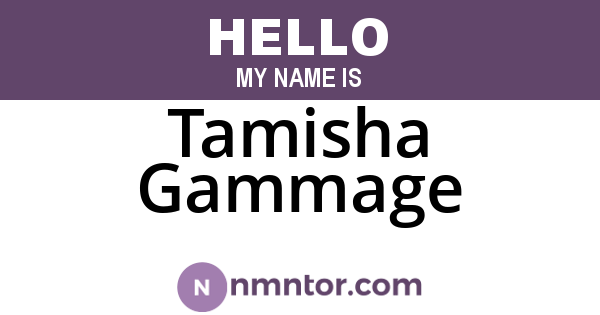 Tamisha Gammage