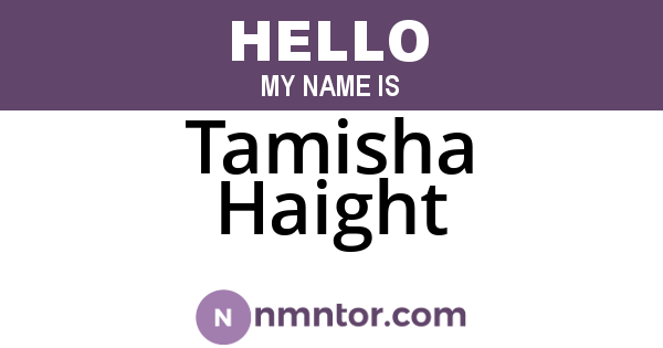 Tamisha Haight