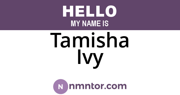 Tamisha Ivy