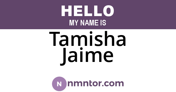 Tamisha Jaime