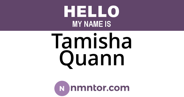 Tamisha Quann