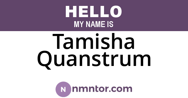 Tamisha Quanstrum
