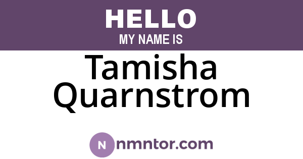 Tamisha Quarnstrom