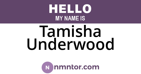 Tamisha Underwood
