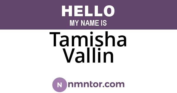Tamisha Vallin