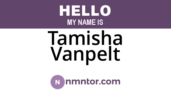 Tamisha Vanpelt