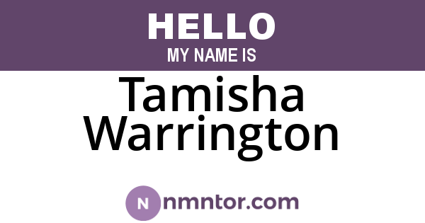 Tamisha Warrington