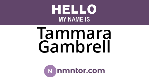 Tammara Gambrell