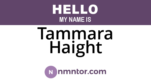 Tammara Haight