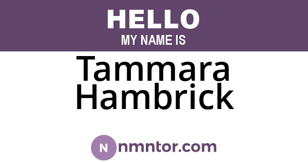 Tammara Hambrick