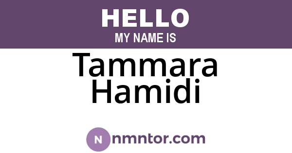 Tammara Hamidi
