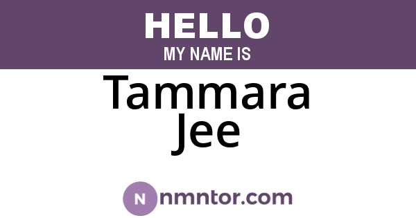 Tammara Jee