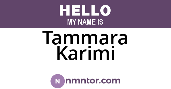 Tammara Karimi