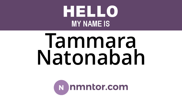 Tammara Natonabah