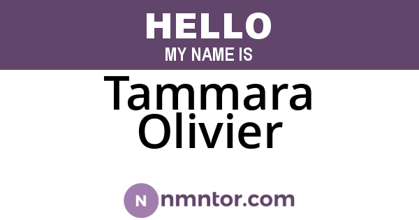 Tammara Olivier