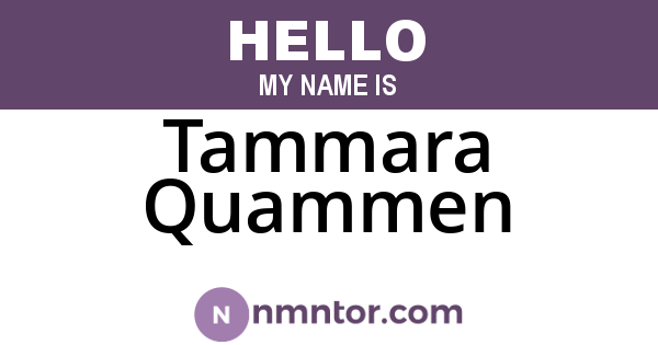 Tammara Quammen