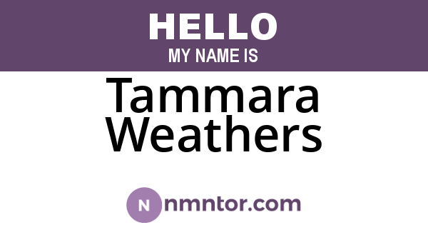 Tammara Weathers