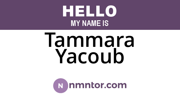 Tammara Yacoub