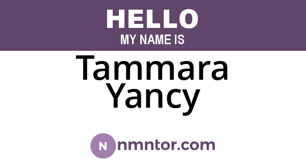 Tammara Yancy