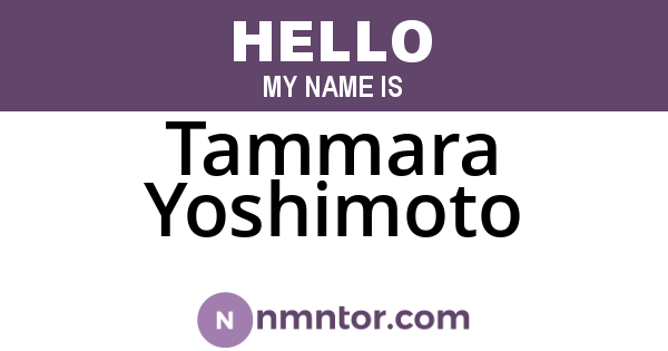 Tammara Yoshimoto