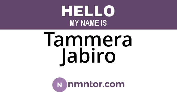 Tammera Jabiro