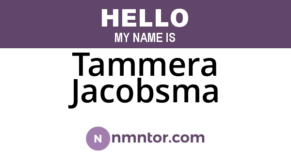 Tammera Jacobsma