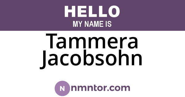 Tammera Jacobsohn