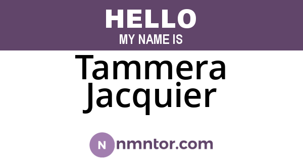 Tammera Jacquier