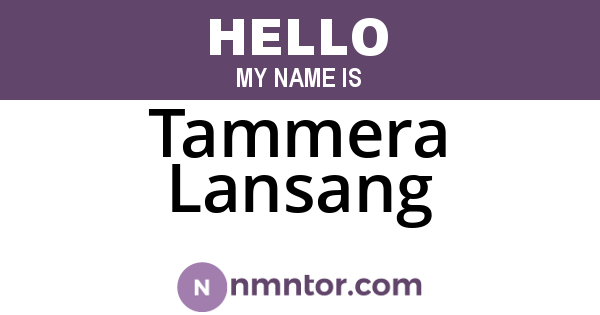 Tammera Lansang