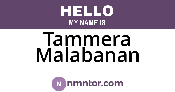 Tammera Malabanan