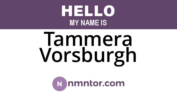 Tammera Vorsburgh