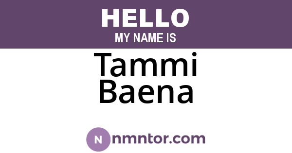 Tammi Baena