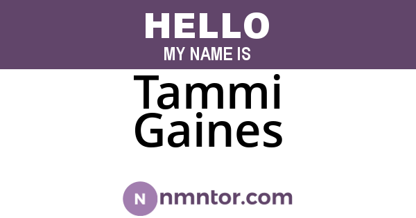 Tammi Gaines