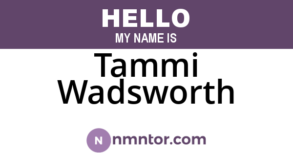 Tammi Wadsworth