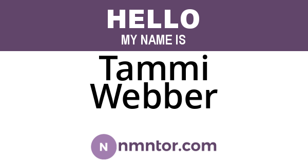 Tammi Webber