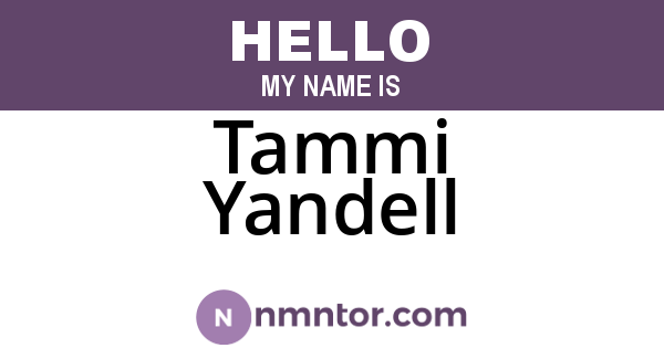 Tammi Yandell