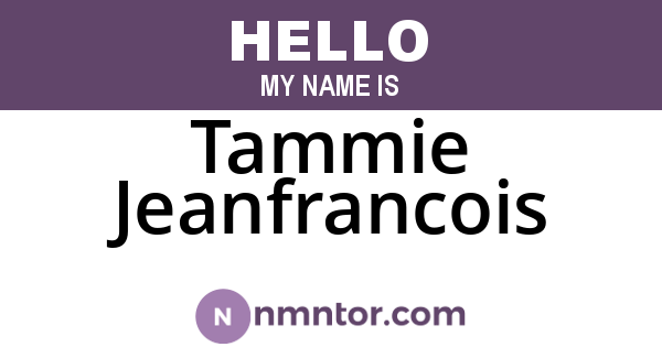Tammie Jeanfrancois