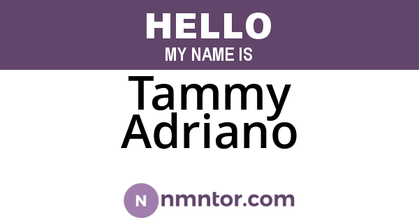Tammy Adriano