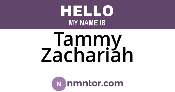 Tammy Zachariah