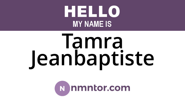 Tamra Jeanbaptiste