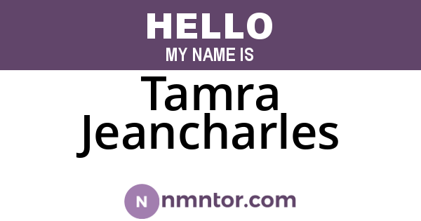 Tamra Jeancharles