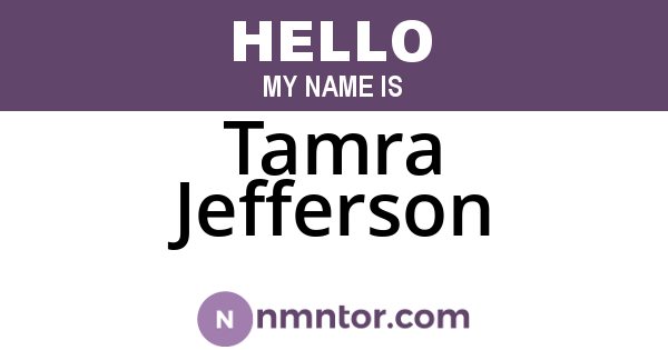 Tamra Jefferson