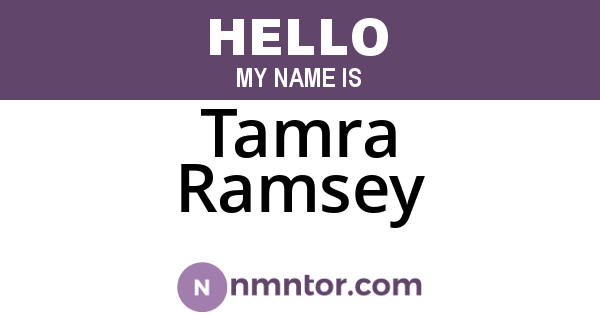 Tamra Ramsey