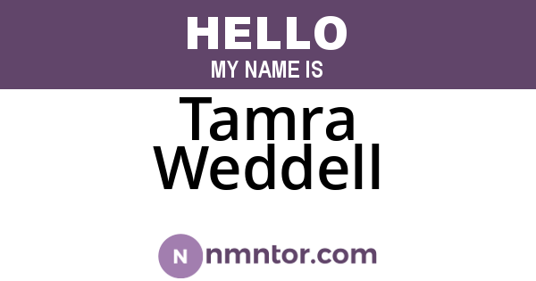Tamra Weddell