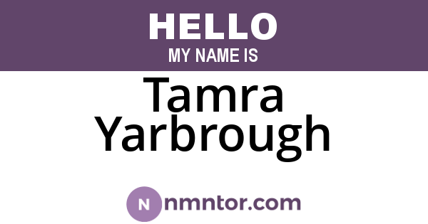 Tamra Yarbrough
